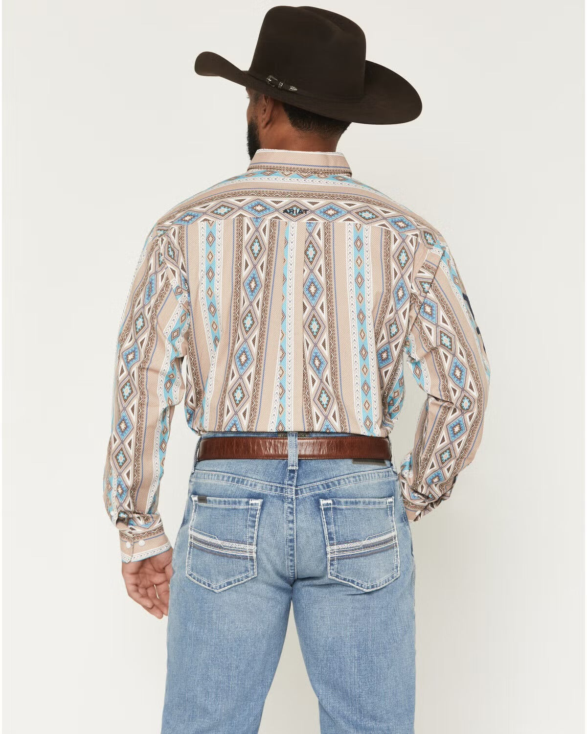 Ariat men’s Team Westlee Southwestern Striped LS Western Shirt Classic Fit 10071714