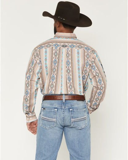 Ariat men’s Team Westlee Southwestern Striped LS Western Shirt Classic Fit 10071714