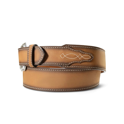Ariat Men’s Brown Scalloped Billets Belt A1044302