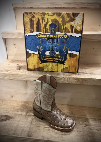 Tanner Mark Kids Boots Ostrich Print