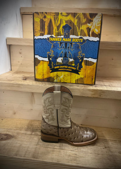 Tanner Mark Kids Boots Ostrich Print