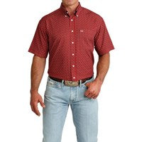 Cinch Men’s Red Foulard Light SS Shirt MTW1704172
