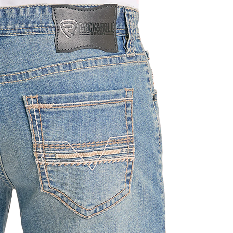 Rock & Roll Denim Men’s Revolver Rope Slim Straight Jeans BM1RD09124