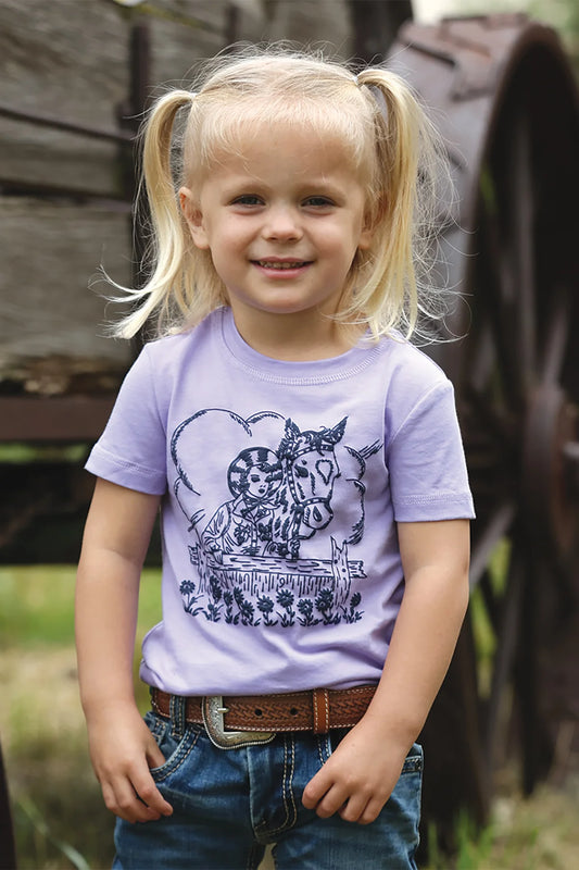 Cruel Girl Toddlers Purple Graphic Tee CTK6851043