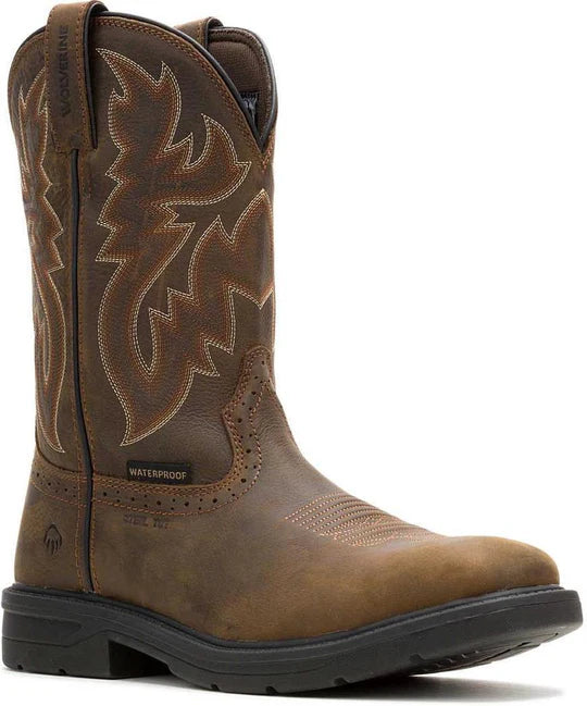 Wolverine Men's Rancher Level Steel Toe Waterproof Western Work Boot W251049