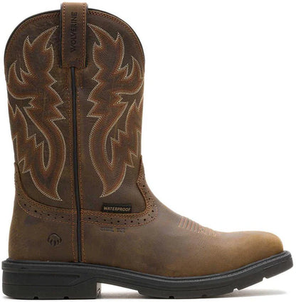 Wolverine Men's Rancher Level Steel Toe Waterproof Western Work Boot W251049