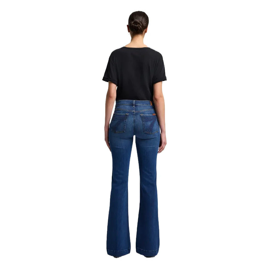 7 For All Mankind Women’s  Mid Rise Dojo Trouser Flare Jeans 7U451912-MR1