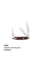 Twisted X Bone Handle Pocketknife with Hole Punch XK3005