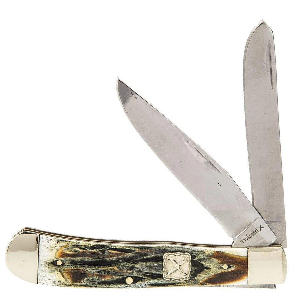 Twisted X Knife Closed Natural Aged Bone XK2001