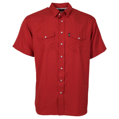 Hooey Men’s Sol Short Sleeve Pearl Snap Red Shirt HT2620RD