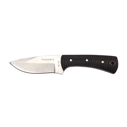 Twisted X Wood Fixed Blade Blk Bone Knife XL114