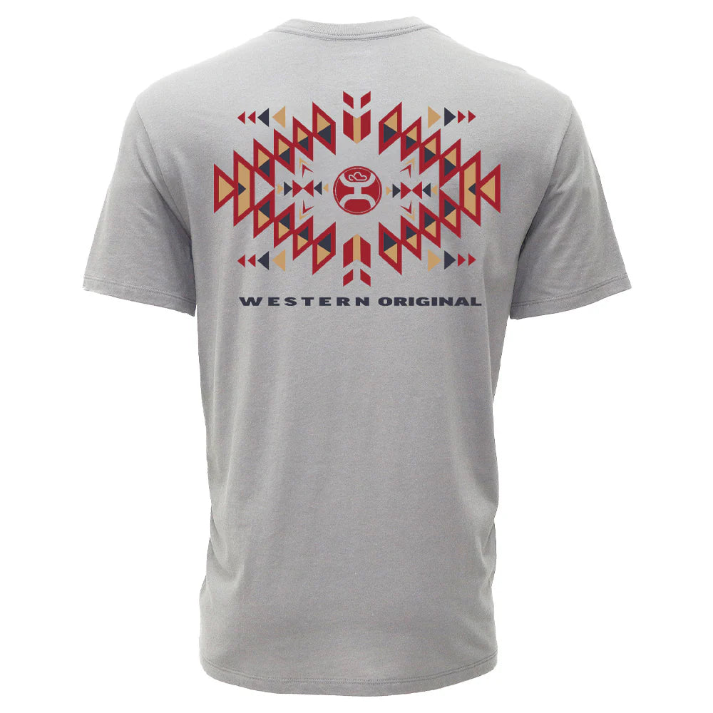 Hooey El Dorado Grey W/Red & Orange Logo T-Shirt HT2673GY