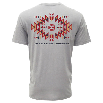 Hooey El Dorado Grey W/Red & Orange Logo T-Shirt HT2673GY