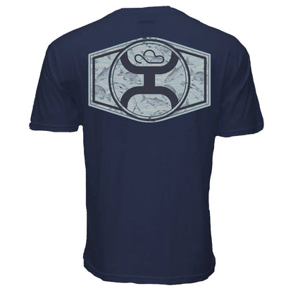 Hooey Men’s Ollie Navy Blue W/ Snapper Fish Detailing T-Shirt HT2674NV