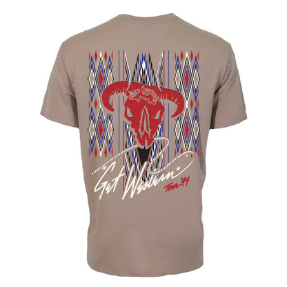 Hooey Bad Company Tan W/Multi-Color Logo T-Shirt  BCT2604TN