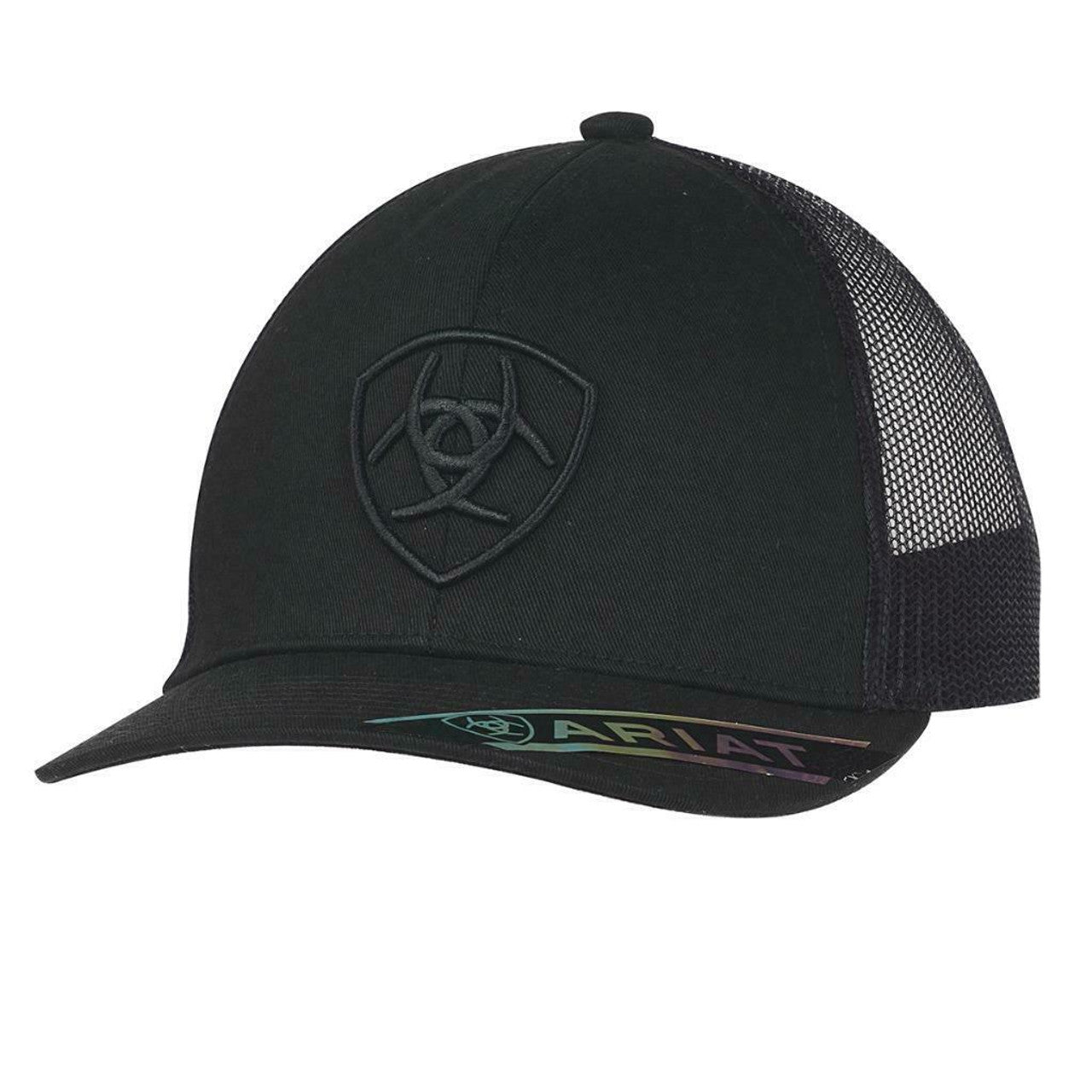 Ariat Black On Black Shield Logo Cap