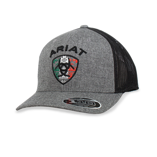 Ariat Mexico Logo Gray Black Mesh Cap A300063506