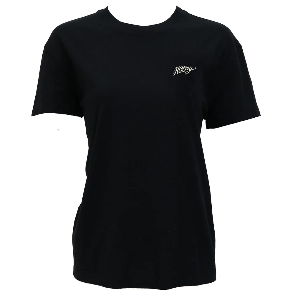 Hooey Ladies Concho Logo Graphic Black Short Sleeve T-Shirt HT1900BK