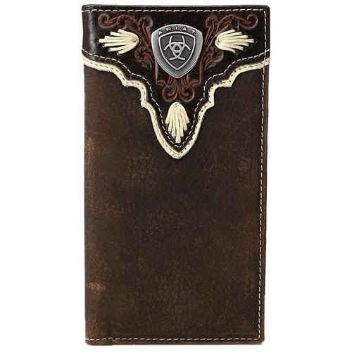 Ariat Mens Leather Checkbook Wallet - A3531444
