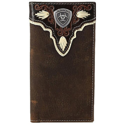 Ariat Mens Leather Checkbook Wallet - A3531444