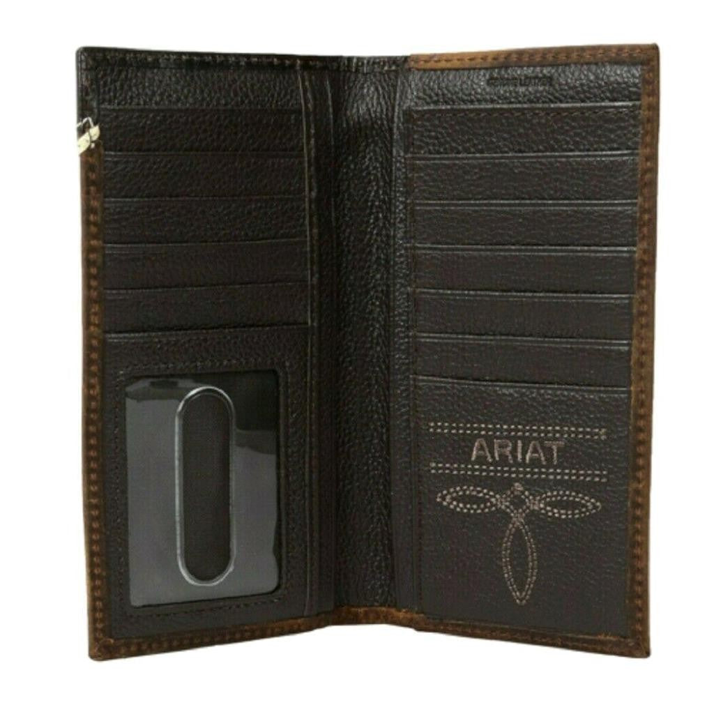 Ariat Mens Leather Checkbook Wallet - A3531444