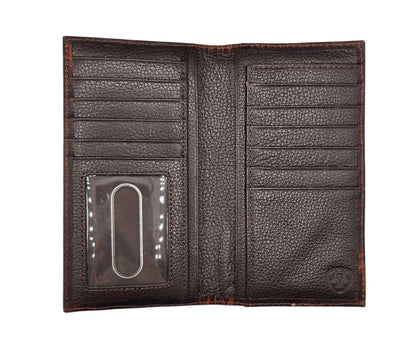 Ariat Distressed American Flag Brown Rodeo Wallet A3553734