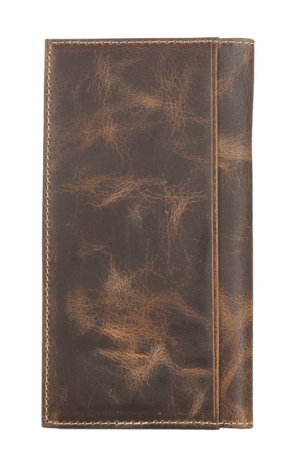 Ariat Men's Distressed Embossed Overlay Rodeo Wallet A3532208