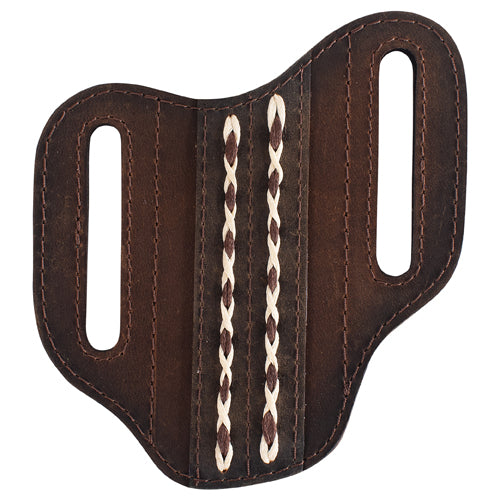 Red Dirt Hat Co pancake Knife Sheath Oiled Brown W/Double Braids 2520638829