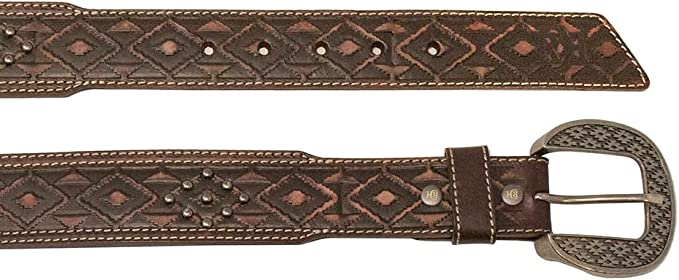 Red Dirt Hat Men's Tapered with Tooling and Studs Belt 23112BE7