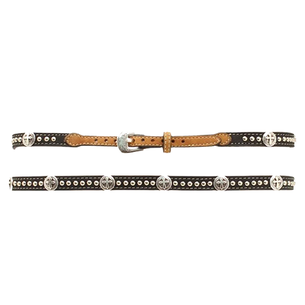 Twister Western Concho Cross Brown and Black Hatband 02350129