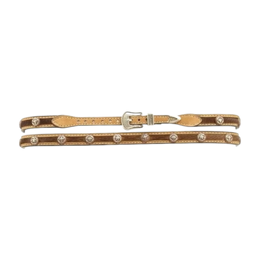 Twister Genuine Leather Calf Hair Hatband 0265044
