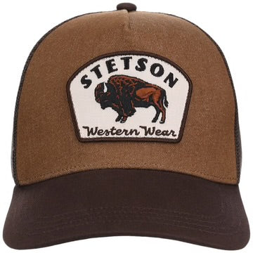 Stetson Bison Patch Trucker Brown Cap 23169212