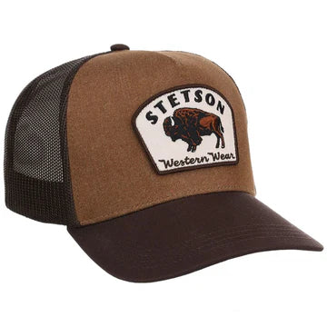 Stetson Bison Patch Trucker Brown Cap 23169212