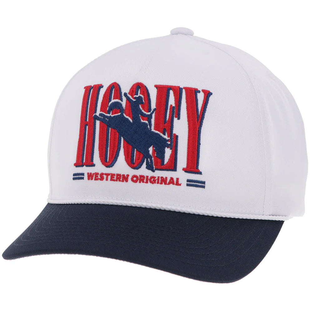 Hooey Men’s Wild Ride White/Navy & Red Cap 2669T-WHNV