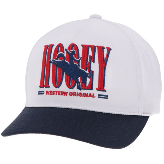 Hooey Men’s Wild Ride White/Navy & Red Cap 2669T-WHNV