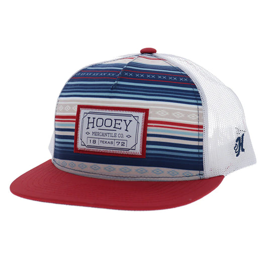 Hooey Men’s Doc Navy/Red Striped Pattern Cap 2602T-SPWH