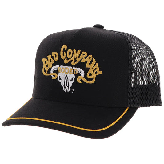 Hooey Men’s  Bad Company Black W/Yellow & White Logo Cap BC005T-BK