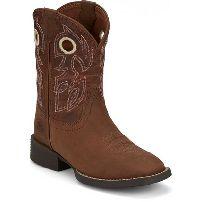 Justin Bowline Junior Hazelnut Brown Boys Boots JK7523