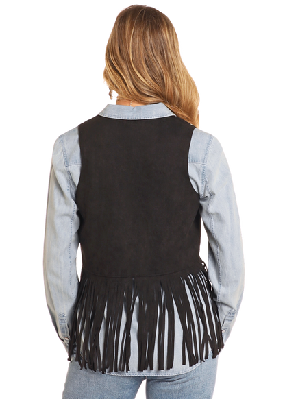 Rock & Roll Women’s Studded Black Vest