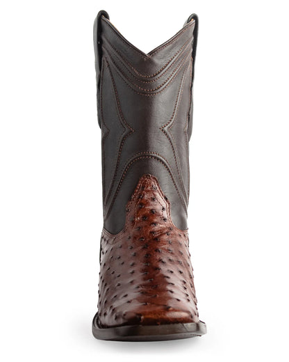 King Exotic Men’s Caiman Ostrich Wide Square Toe Kango Boots 820360