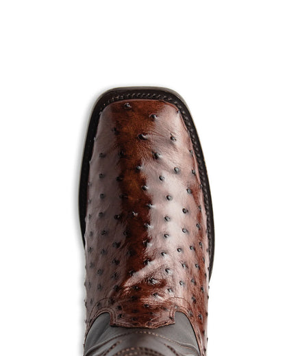 King Exotic Men’s Caiman Ostrich Wide Square Toe Kango Boots 820360