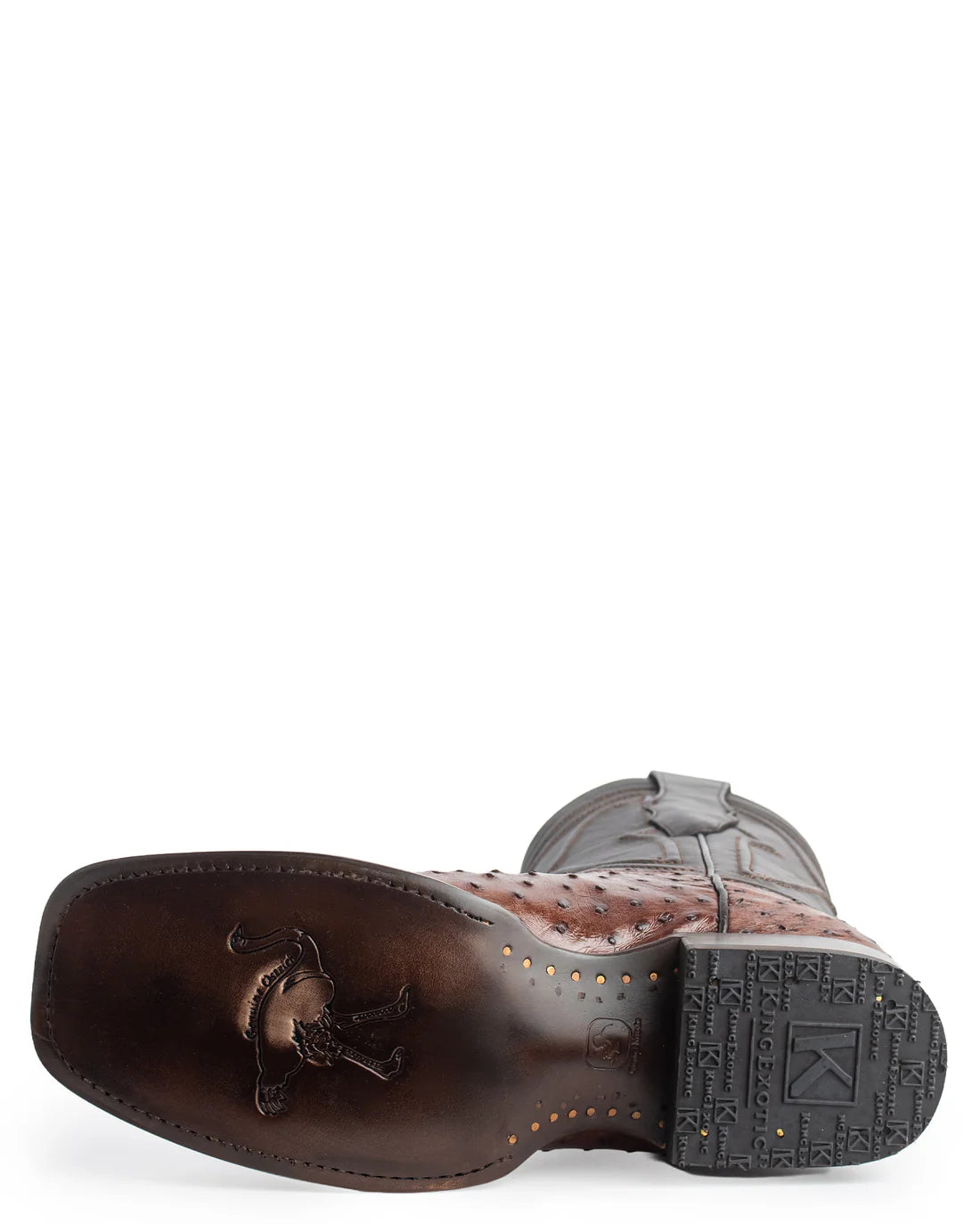 King Exotic Men’s Caiman Ostrich Wide Square Toe Kango Boots 820360
