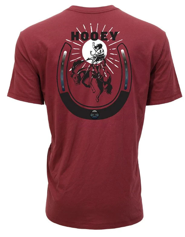 Hooey Lucky Rider Youth Burgundy Short Sleeve T-Shirt HT1886BU-Y