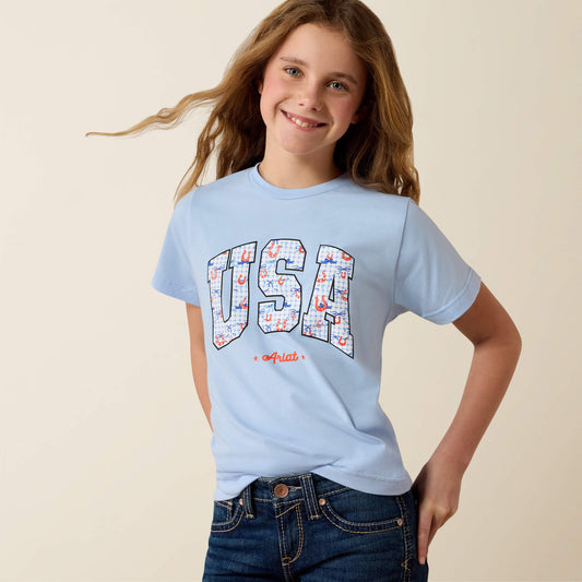 Ariat Girls USA Horseshoe T-Shirt 10080943
