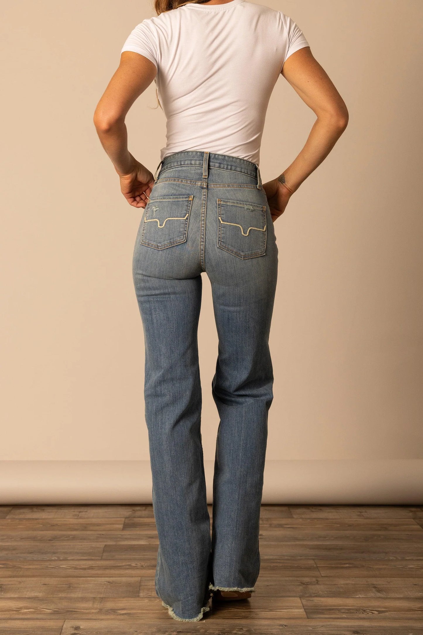 Kimes Ranch Women’s Olivia Medium Wash High Rise Wide Leg Jeans