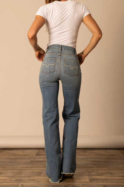 Kimes Ranch Women’s Olivia Medium Wash High Rise Wide Leg Jeans