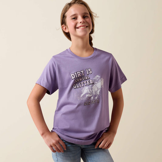 Ariat Girls  Dirt is Glitter T-Shirt 10078381