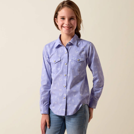 Ariat Girls Western Motifs Ls Shirt 10073448