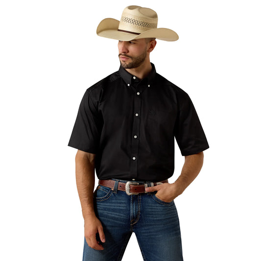 Ariat Men's Lightweight Twill Black Classic Fit Shirt 10073432