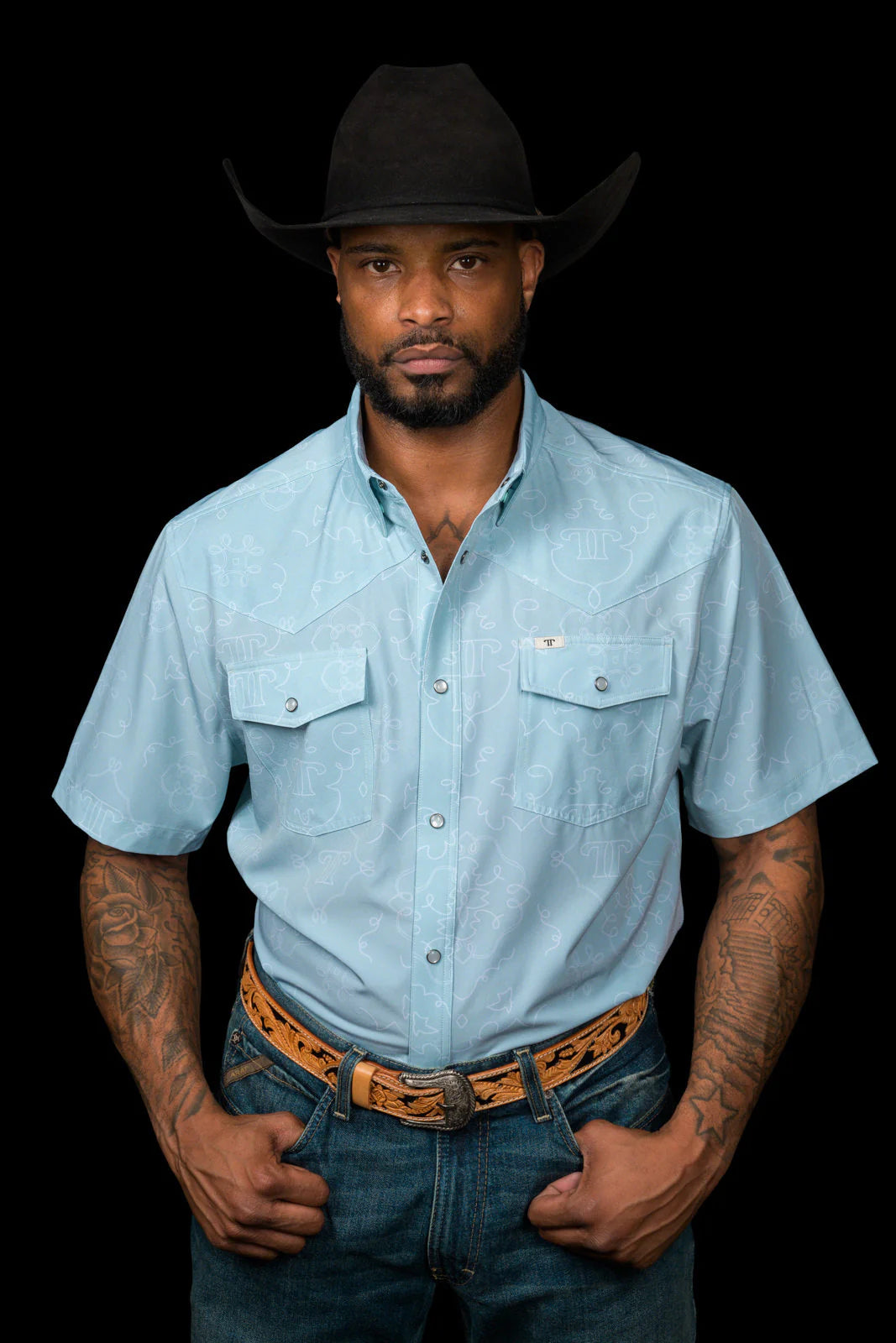 Ferrell Men’s The Carson Grey Green Short Sleeve Shirt FPS1026120